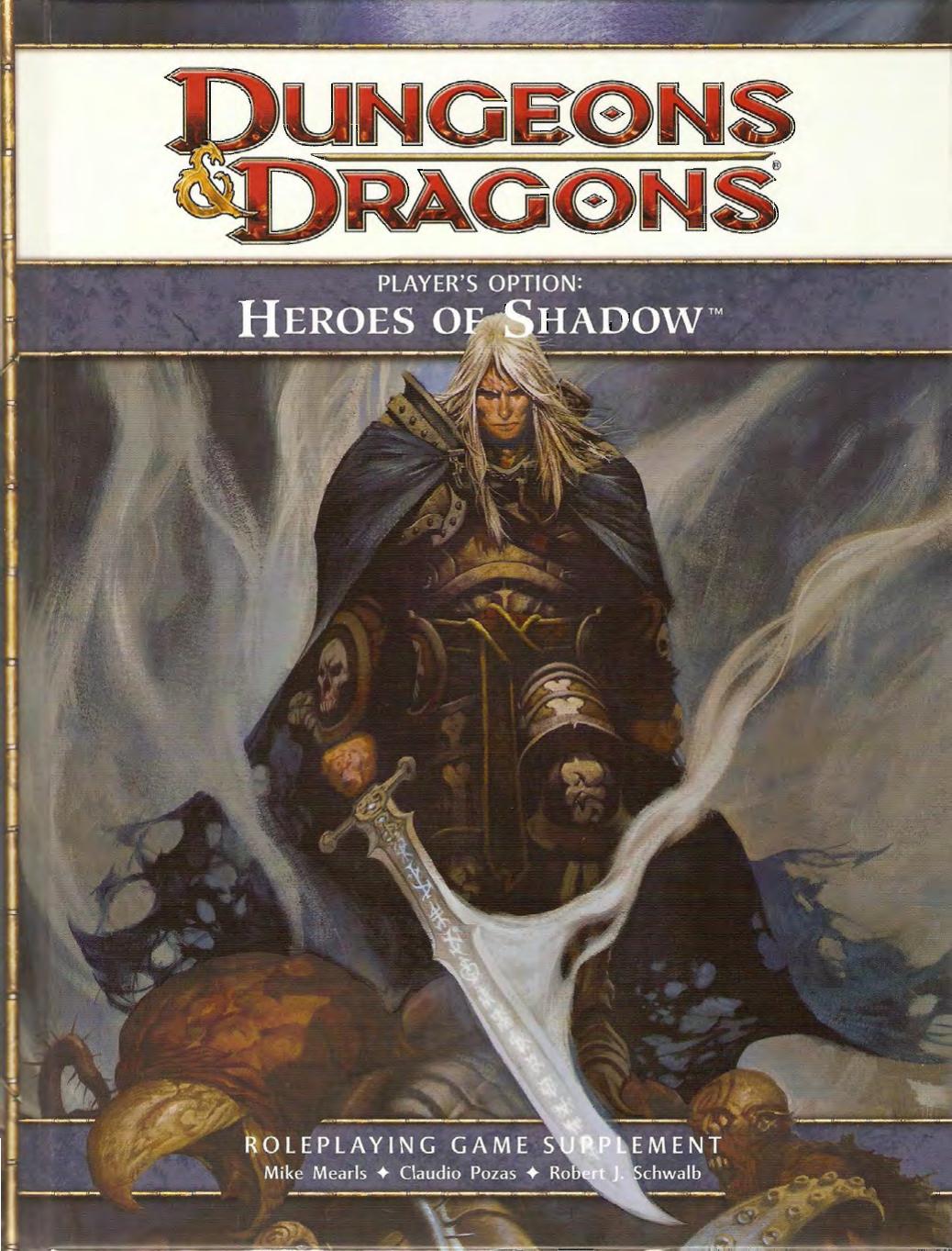 Player's Option Heroes of Shadow A 4th Edition D&D Supplement