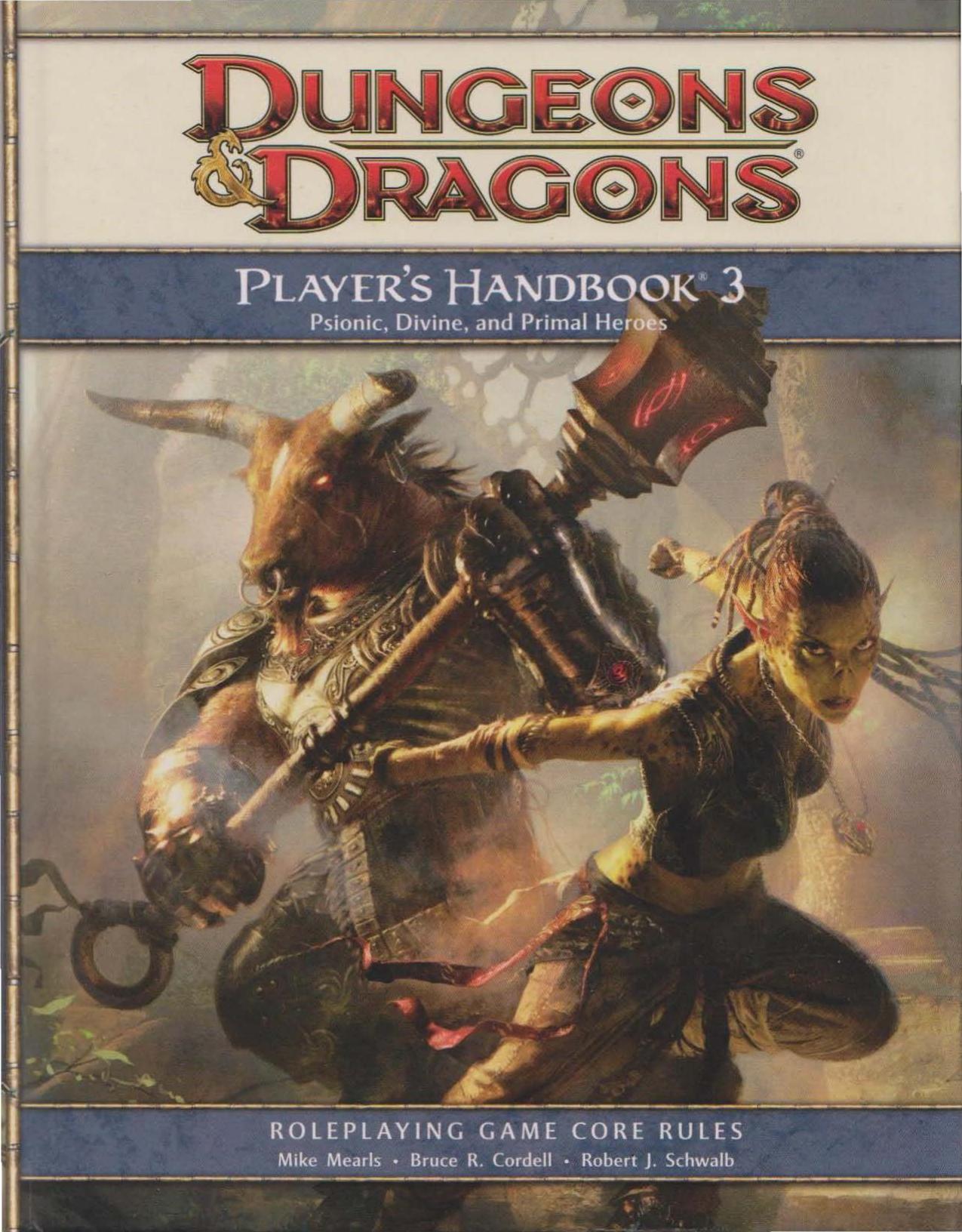 Player's Handbook 3 A 4th Edition D&D Core Rulebook