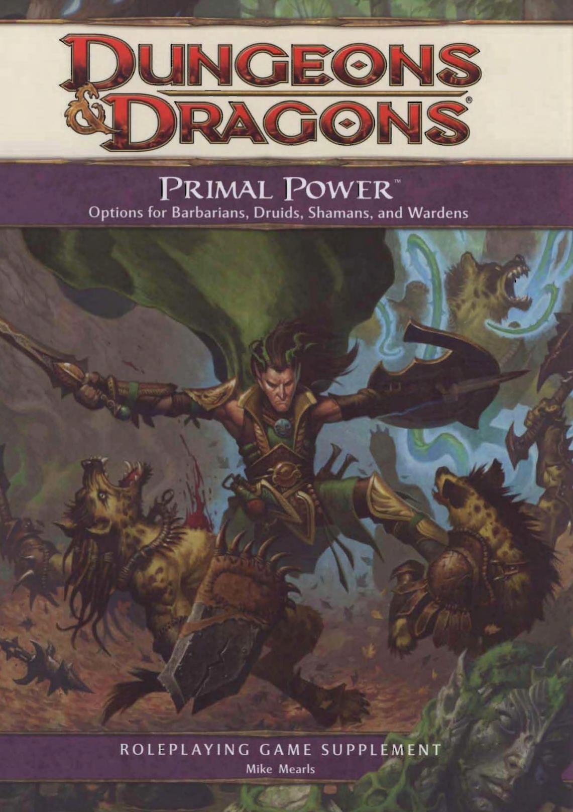 Primal Power - Roleplaying Game Supplement
