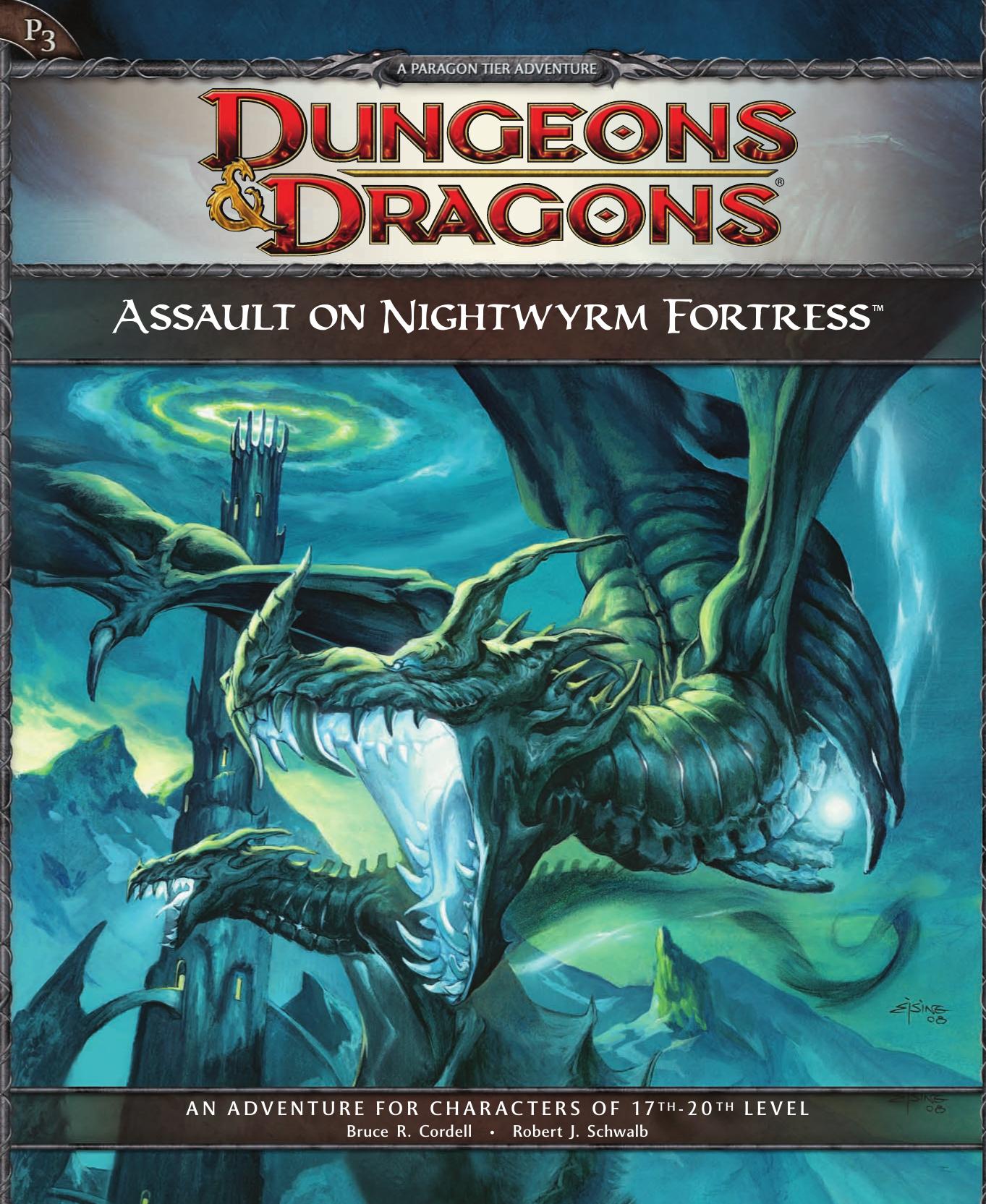 Assault on Nightwyrm Fortress Adventure P3 for 4th Edition D&D