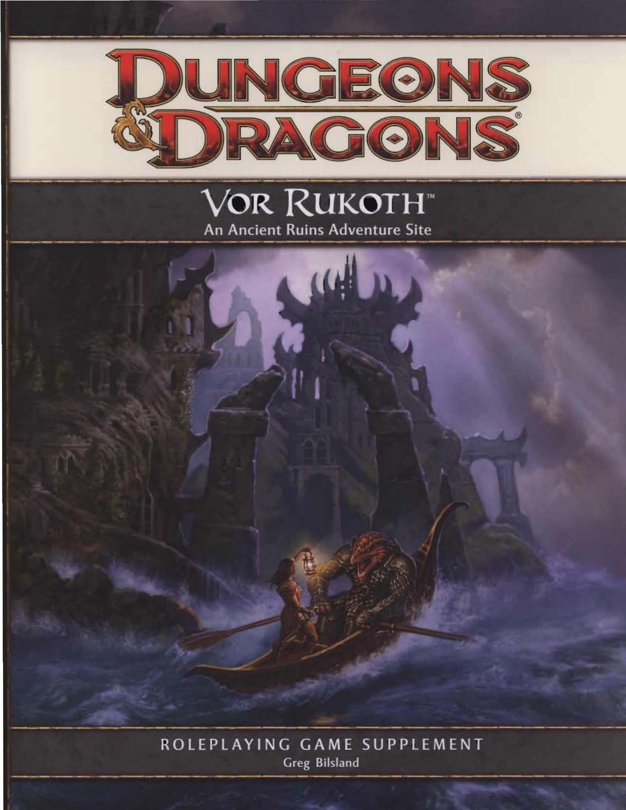 Vor Rukoth An Ancient Ruins Adventure Site for D&D