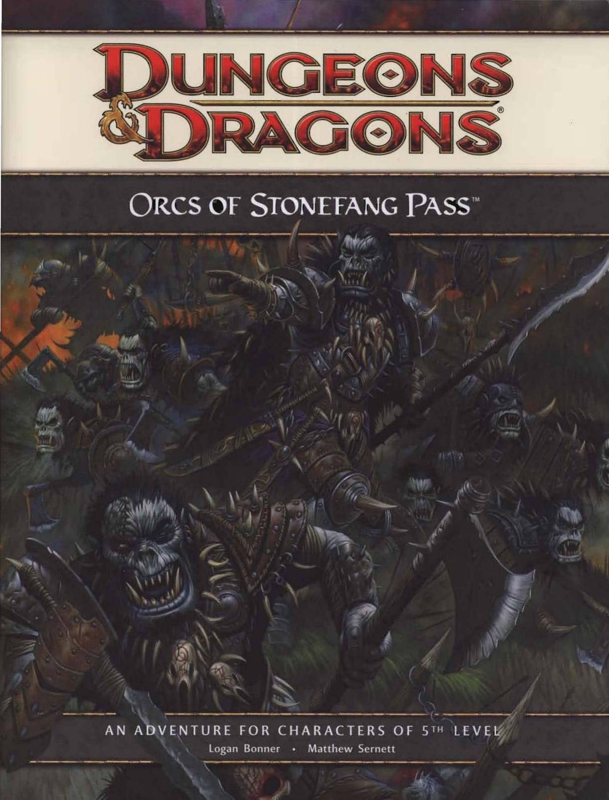 Orcs of Stonefang Pass Adventure HS2 for 4th Edition D&D