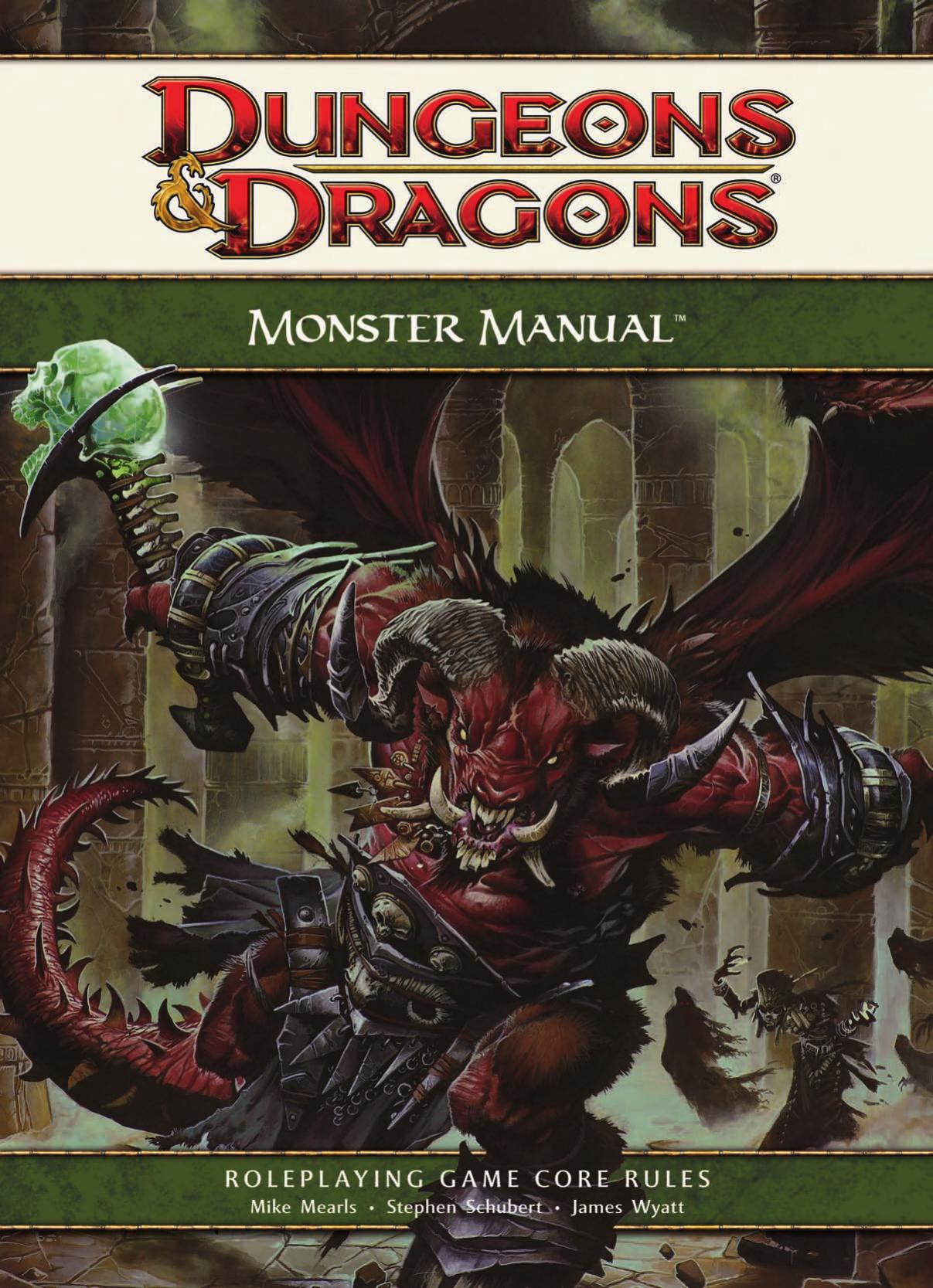 Monster Manual Roleplaying Game Core Rules, 4th Edition