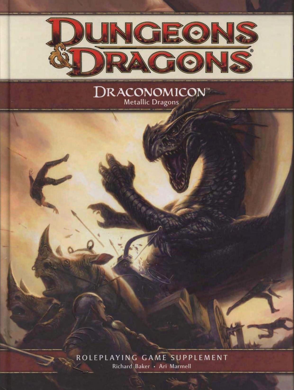 Draconomicon Metallic Dragons A 4th Edition D&D Supplement