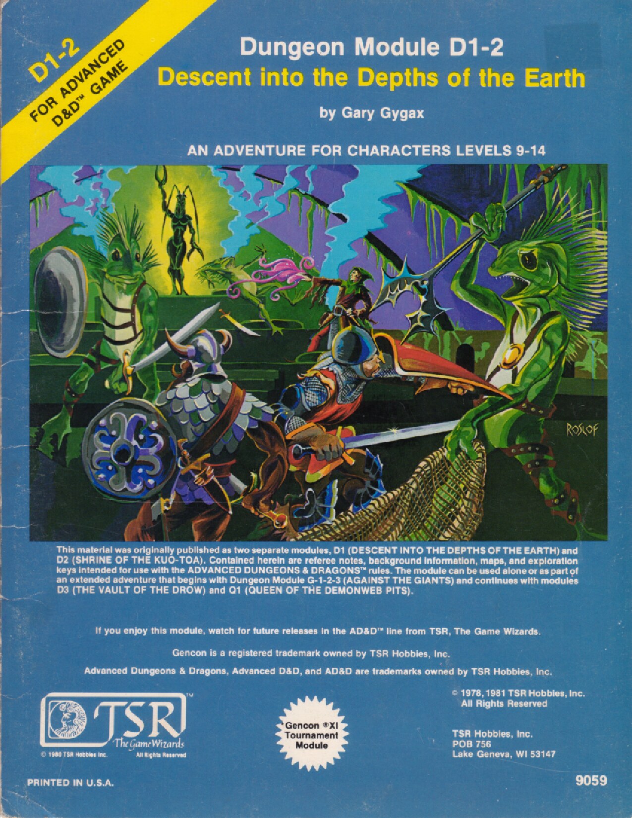 Descent into the Depths of the Earth - Gary Gygax